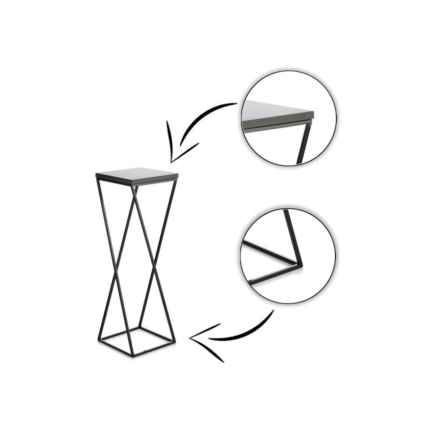 Kukkasteline LOFT 70x24 cm musta