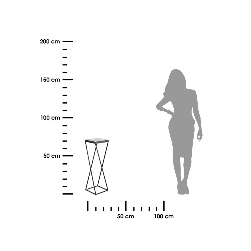Kukkasteline LOFT 70x24 cm musta