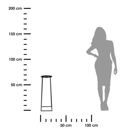 Kukkasteline LOFT 70x24 cm musta