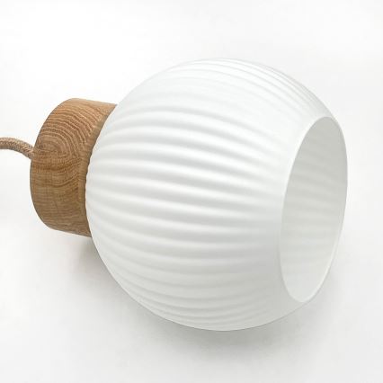 LOOMIS-riippuvalaisin kaapelilla 3xE27/15W/230V 83 cm beige/tammi