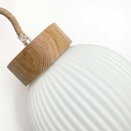 LOOMIS-riippuvalaisin kaapelilla 3xE27/15W/230V 83 cm beige/tammi