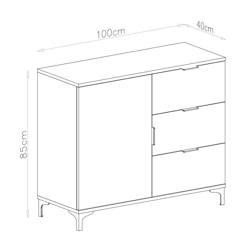 Laatikosto LORA valkoinen