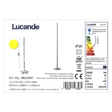 Lucande - Himmennettävä LED-lattiavalaisin MARGEAU 7xLED/4,7W/230V