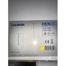 Lucande - Kattokruunu johdossa LOURENCO 3xE27/60W/230V