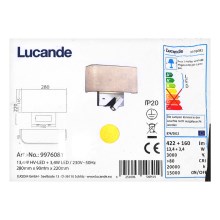 Lucande - LED-seinävalaisin VIRVE 1XLED/13,4W/230V + 1xLED/3,4W/230V