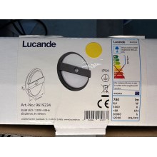 Lucande - LED Ulkoseinävalo anturilla GYLFI LED/8,6W/230V