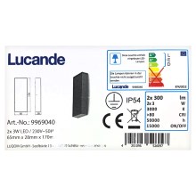 Lucande - LED Ulkoseinävalo CORDA 2xLED/3W/230V IP54