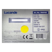 Lucande - LED Upotettava ulkovalo RONI LED/9W/230V IP65