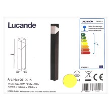 Lucande - Ulkolamppu KARIN 1xE27/9W/230V IP44