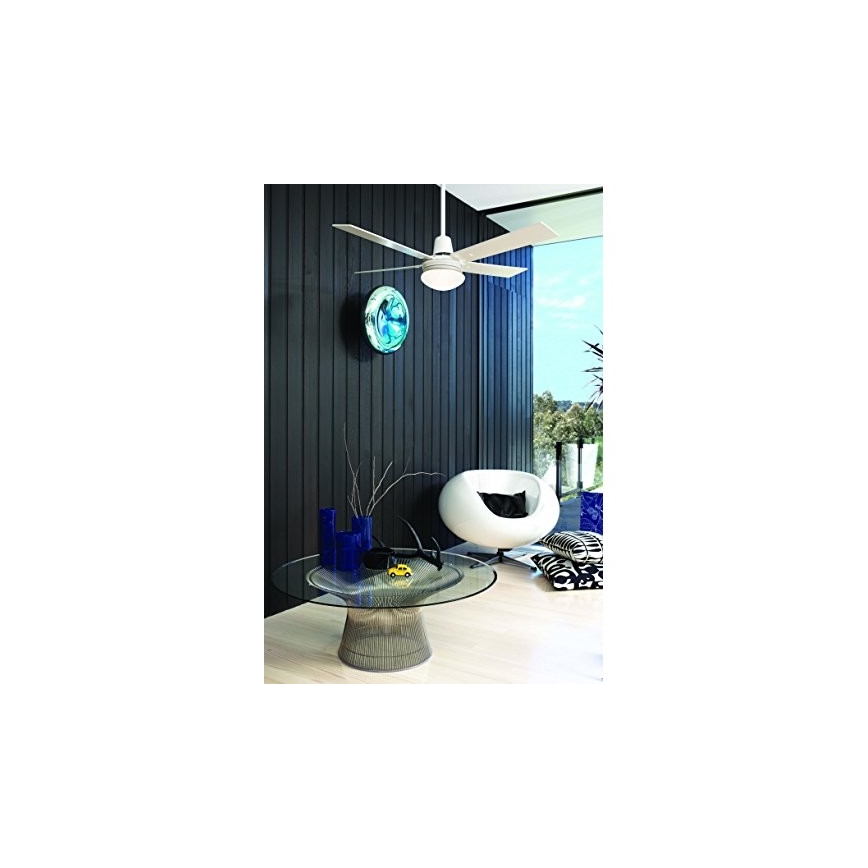 Lucci Air 210339 - Kattoilmaisin AIRFUSION QUEST 1xE27/60W/230V valkoinen/puu + kaukosäädin