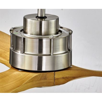 Lucci air 210506 - Kattoilmaisin AIRFUSION AKMANI pavlovnia/ruskea + kaukosäädin