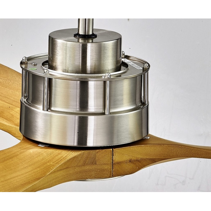 Lucci air 210506 - Kattoilmaisin AIRFUSION AKMANI pavlovnia/ruskea + kaukosäädin