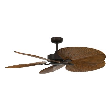 Lucci Air 21065549 - Kattoilmaisin BALI Ø 132 cm ruskea + kaukosäädin