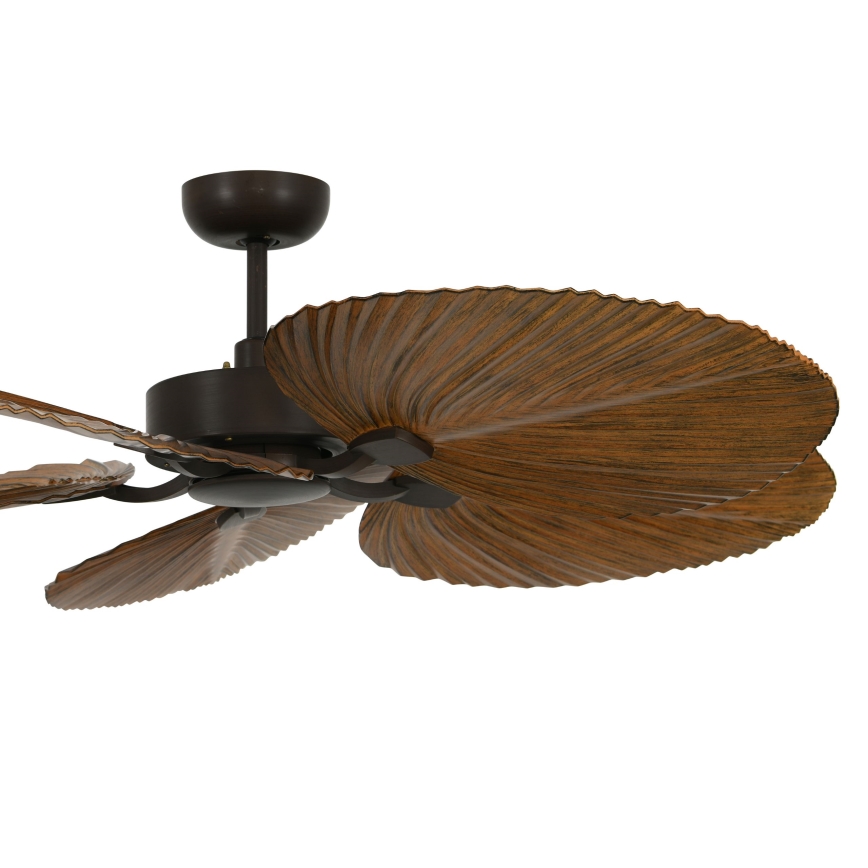 Lucci Air 21065549 - Kattoilmaisin BALI Ø 132 cm ruskea + kaukosäädin