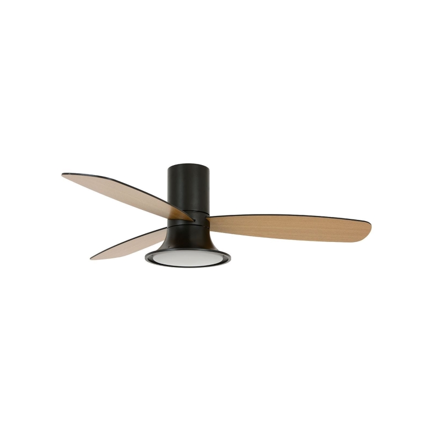 Lucci Air 210662 - LED himmennettävä kattotuuletin FLUSSO 1xGX53/18W/230V puu/musta + kaukosäädin