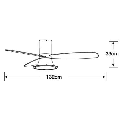 Lucci Air 210662 - LED himmennettävä kattotuuletin FLUSSO 1xGX53/18W/230V puu/musta + kaukosäädin