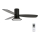 Lucci Air 210662 - LED himmennettävä kattotuuletin FLUSSO 1xGX53/18W/230V puu/musta + kaukosäädin