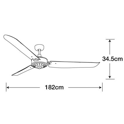 Lucci Air 211022 - Kattoilmaisin AIRFUSION CAROLINA ruskea
