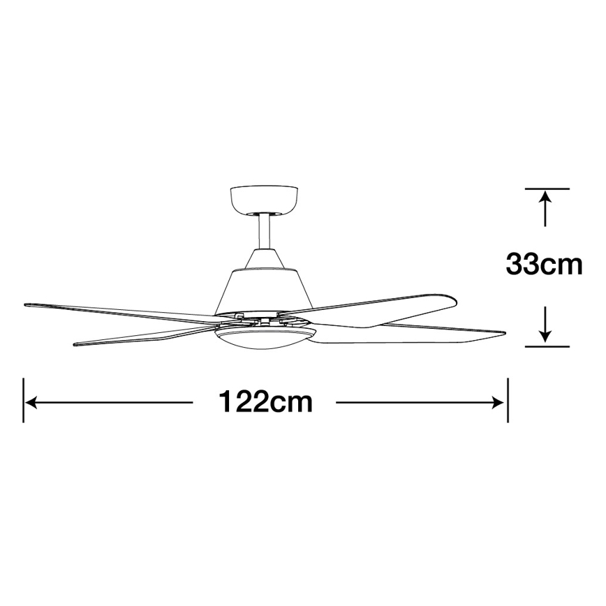 Lucci Air 212994 - LED-kattotuuletin ARIA LED/18W/230V valkoinen + kaukosäädin