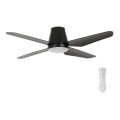 Lucci Air 213002 - LED-kattotuuletin AIRFUSION ARIA LED/18W/230V musta + kaukosäädin