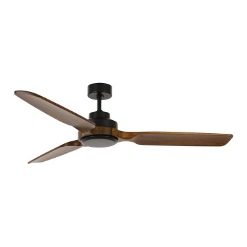 Lucci air 213051 - Kattotuuletin SHOALHAVEN musta/ruskea, halkaisija 142 cm