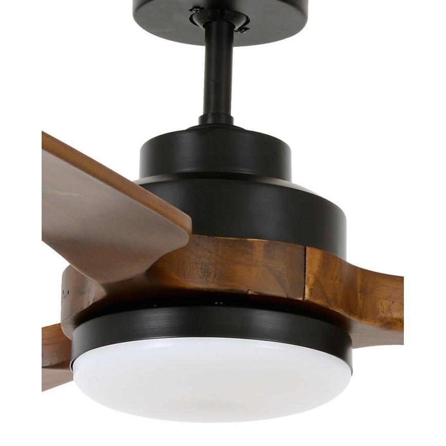 Lucci air 213054 - LED Kattotuuletin SHOALHAVEN GX53/17W/230V musta/Keisaripuu + kauko-ohjaus