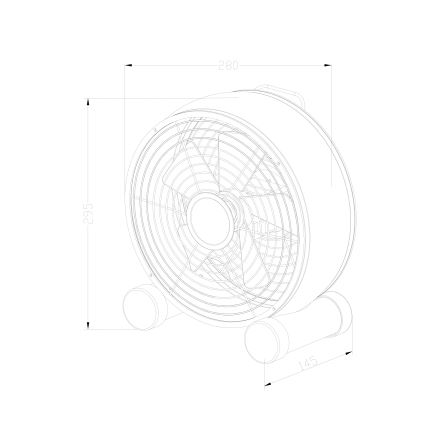 Lucci air 213120 - BREEZE pöytätuuletin, musta, Ø 28 cm