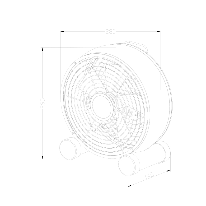 Lucci air 213120 - BREEZE pöytätuuletin, musta, Ø 28 cm