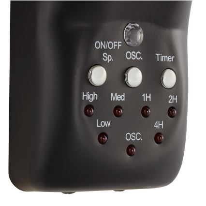 Lucci air 213124 - Seinätuuletin BREEZE 55W/230V musta + kaukosäädin