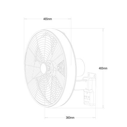 Lucci air 213126 - Seinätuuletin BREEZE 55W/230V matta kromi + kaukosäädin