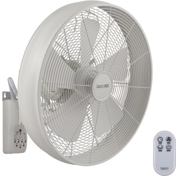 Lucci Air 213128EU - Seinälle asennettava BREEZE-tuuletin 55W/230V valkoinen, halkaisija 46 cm + kaukosäädin