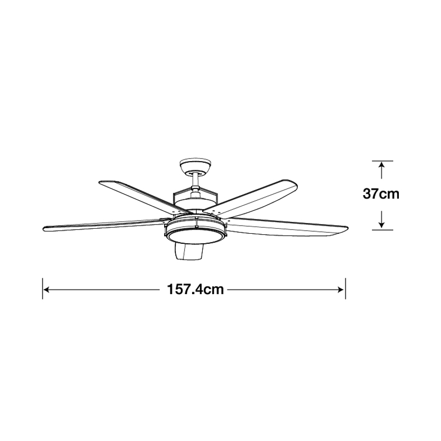Lucci air 213176-LED himmennettävä kattovalo LOUISVILLE 1xGX53/18W/230V puu/valkoinen + kauko-ohjaus