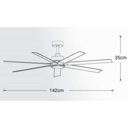 Lucci air 213182 - LED Kattotuuletin ATLANTA 1xGX53/12W/230V valkoinen + kauko-ohjaus