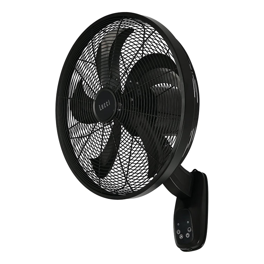Lucci Air 21326749 - Seinätuuletin GLIDE 36W/230V Ø 45 cm musta + kaukosäädin