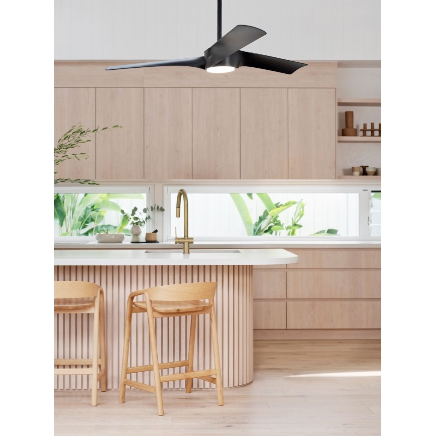 Lucci air 213358 - LED Himmennettävä tuuletin LINE 1xGX53/12W/230V musta + kaukosäädin