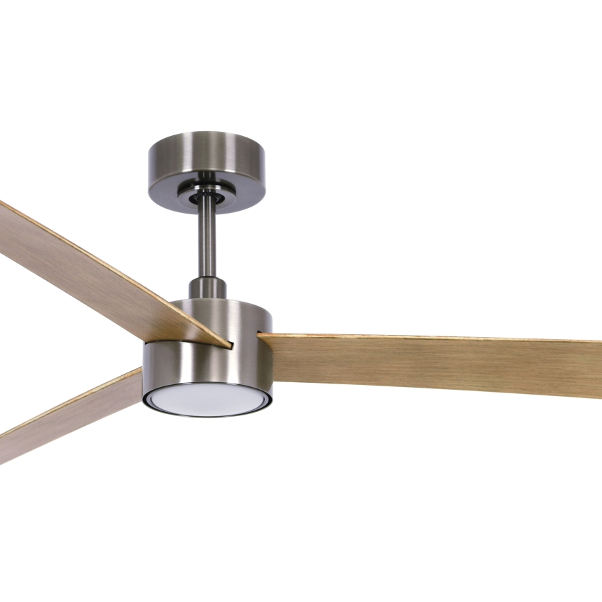 Lucci air 21610449 - LED himmennettävä kattovalo CLIMATE 1xGX53/12W/230V ruskea/kiiltävä kromi + kauko-ohjaus