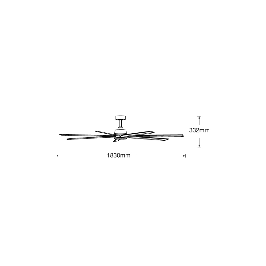 Lucci air 21610849 - Kattoilmaisin ATLANTA 1xGX53/12W/230V valkoinen + kaukosäädin