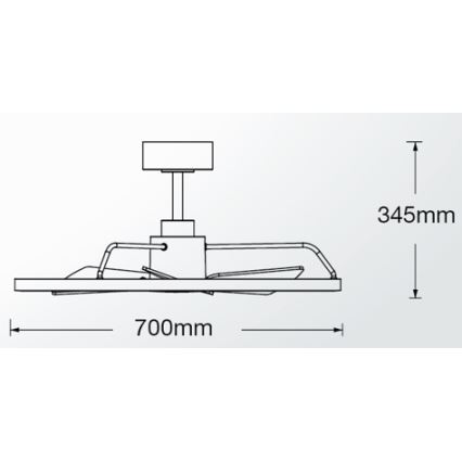 Lucci air 21611749 - LED himmennettävä kattovalo CESSNA LED/36W/230V 3000/4000/5000K mattakromi + kauko-ohjaus