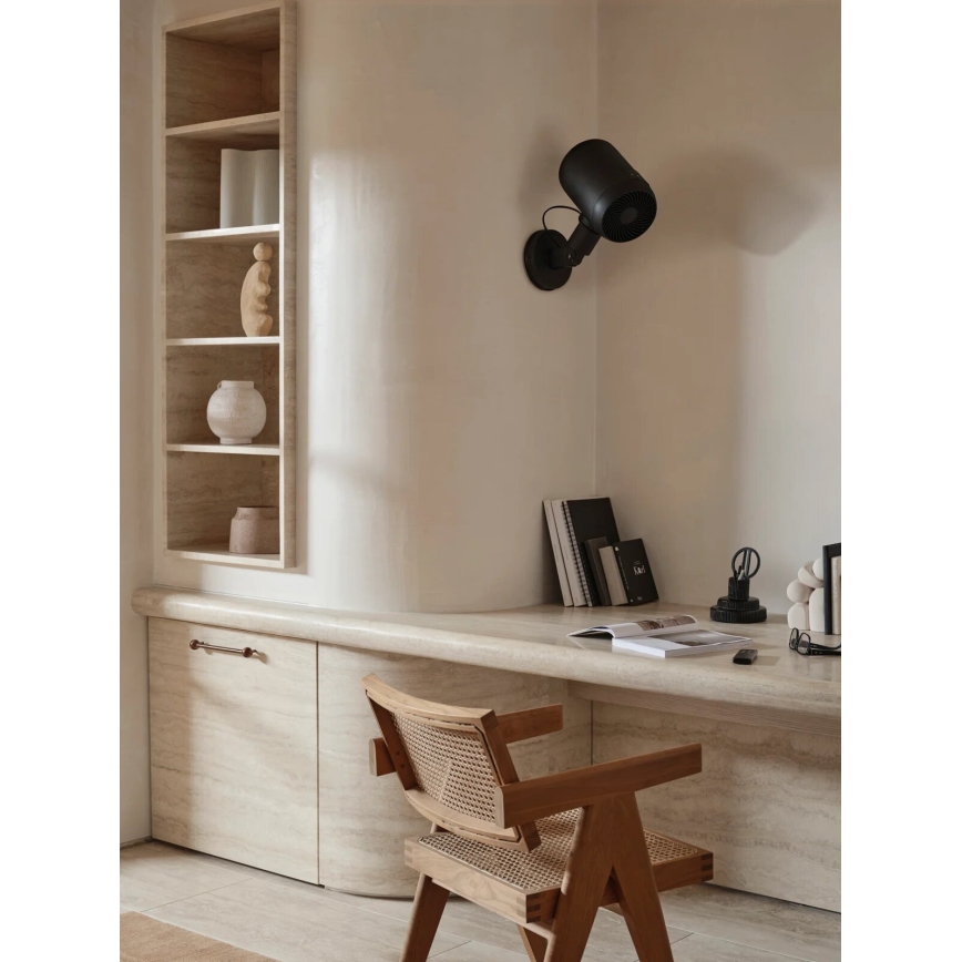 Lucci Air 21612649 - Seinätuuletin JET 32W/230V musta + kauko-ohjaus