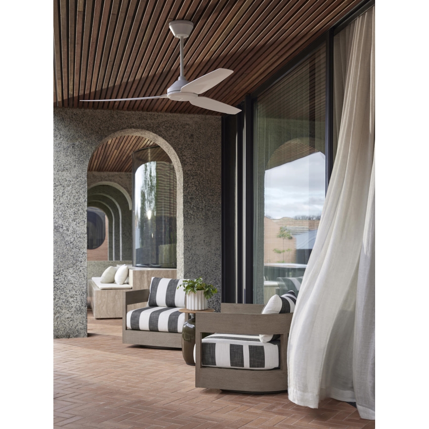 Lucci air 21616249 - Kattotuuletin POLIS IP55 valkoinen + kauko-ohjaus