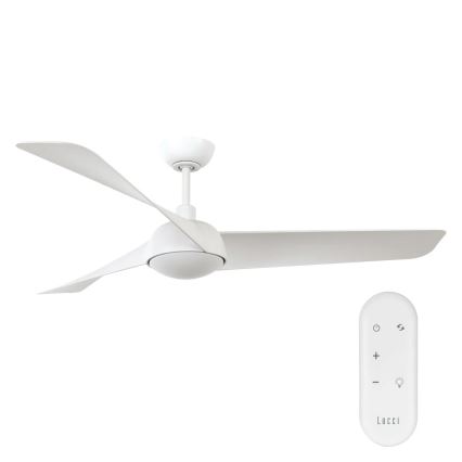 Lucci Air 21617049 - LED-himmennettävä kattotuuletin OSPREY 1xGX53/12W/230V halkaisija 132 cm valkoinen + kaukosäädin