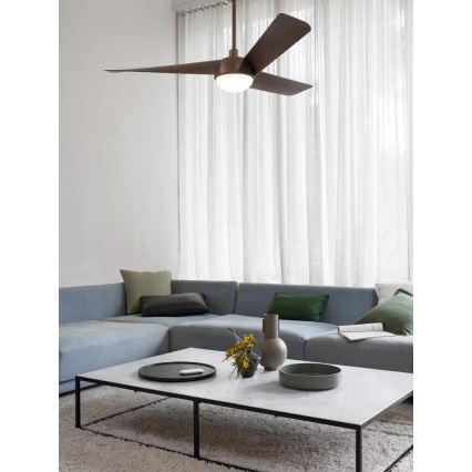 Lucci Air 21617249 - LED-himennettävä kattotuuletin OSPREY 1xGX53/12W/230V halkaisija 132 cm pronssi + kaukosäädin