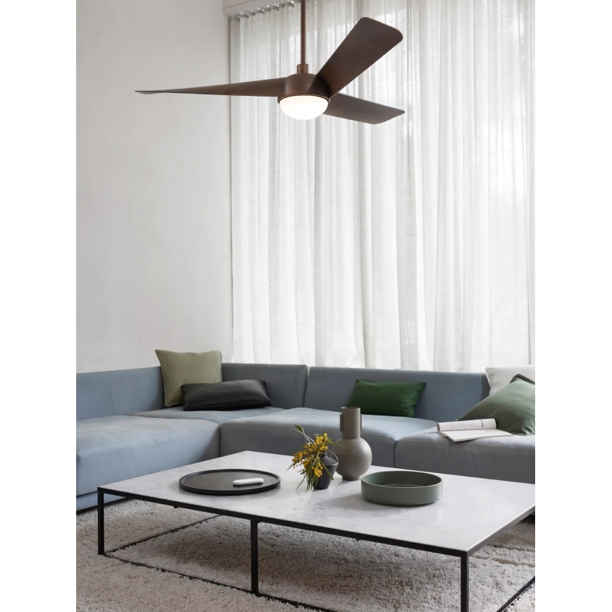 Lucci Air 21617249 - LED-himennettävä kattotuuletin OSPREY 1xGX53/12W/230V halkaisija 132 cm pronssi + kaukosäädin