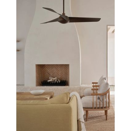 Lucci Air 21617249 - LED-himennettävä kattotuuletin OSPREY 1xGX53/12W/230V halkaisija 132 cm pronssi + kaukosäädin