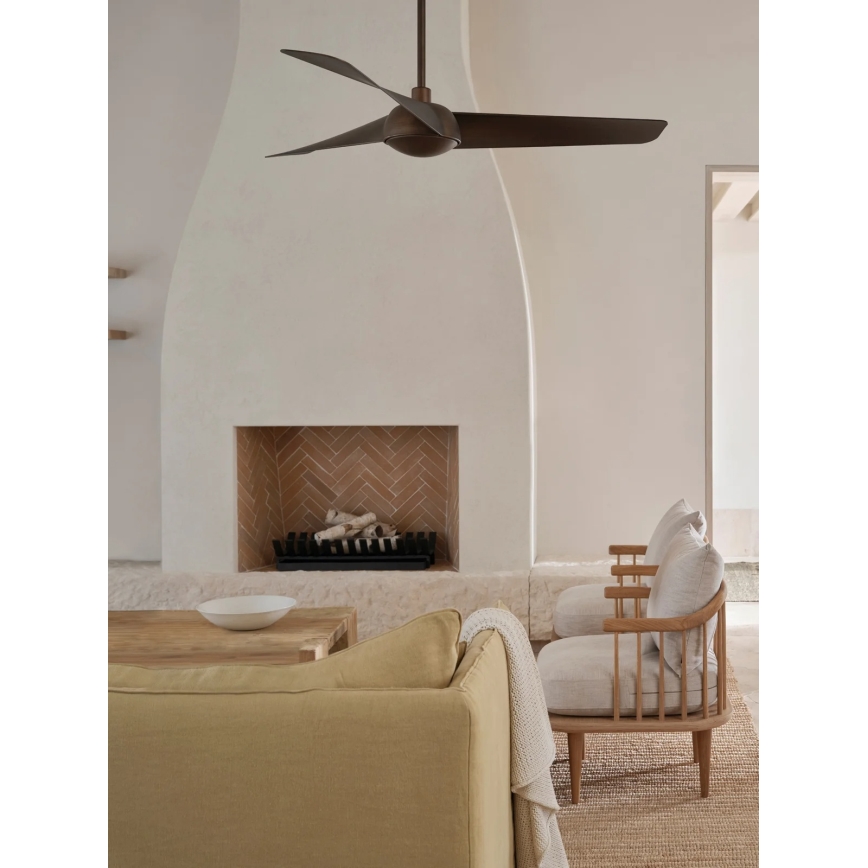 Lucci Air 21617249 - LED-himennettävä kattotuuletin OSPREY 1xGX53/12W/230V halkaisija 132 cm pronssi + kaukosäädin