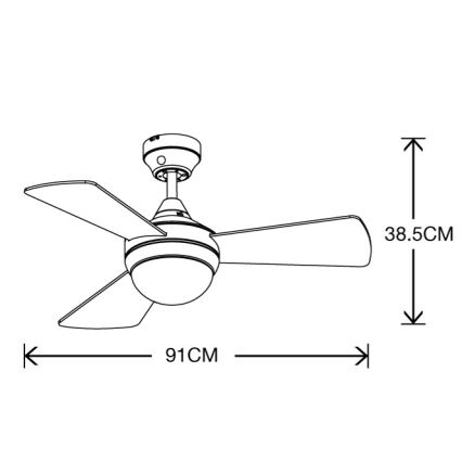 Lucci Air 512311 - Kattotuuletin AIRLIE HUGGER 2xE27/15W/230V puu/ruskea halkaisija 91 cm + kaukosäädin
