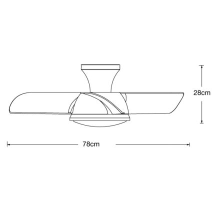 Lucci air 513071 - LED himmennettävä kattotuuletin SYROS LED/18W/230V 3000/4000/6000K valkoinen + kaukosäädin