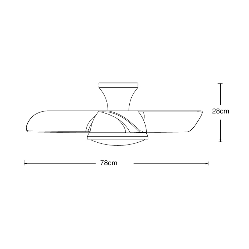 Lucci air 513071 - LED himmennettävä kattotuuletin SYROS LED/18W/230V 3000/4000/6000K valkoinen + kaukosäädin