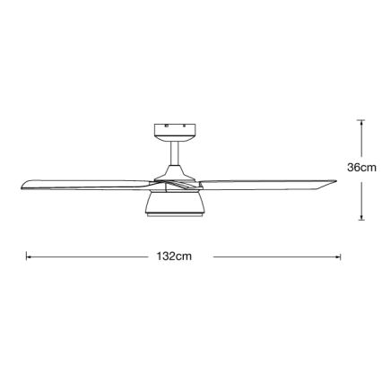 Lucci air 513072 - LED himmennettävä kattotuuletin BRONX LED/18W/230V 3000/4000/6000K musta/kiiltävä kromi + kaukosäädin