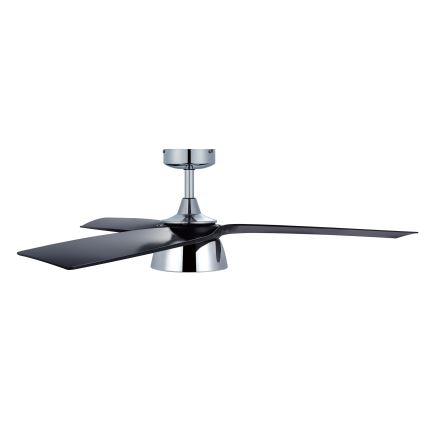 Lucci air 513072 - himmennettävä LED-kattotuuletin BRONX LED/18W/230V 3000/4000/6000K musta/kiiltävä kromi halkaisija 132 cm + kaukosäädin